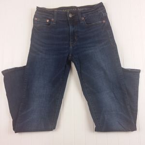 American Eagle Jeans Original Straight Leg 9.5" Rise Med Wash Blue 29.5" Inseam